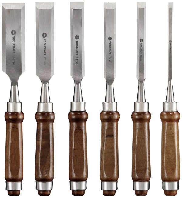 TOOLCRAFT TO-7873785 Dłuto do drewna, 6 szt., zestaw