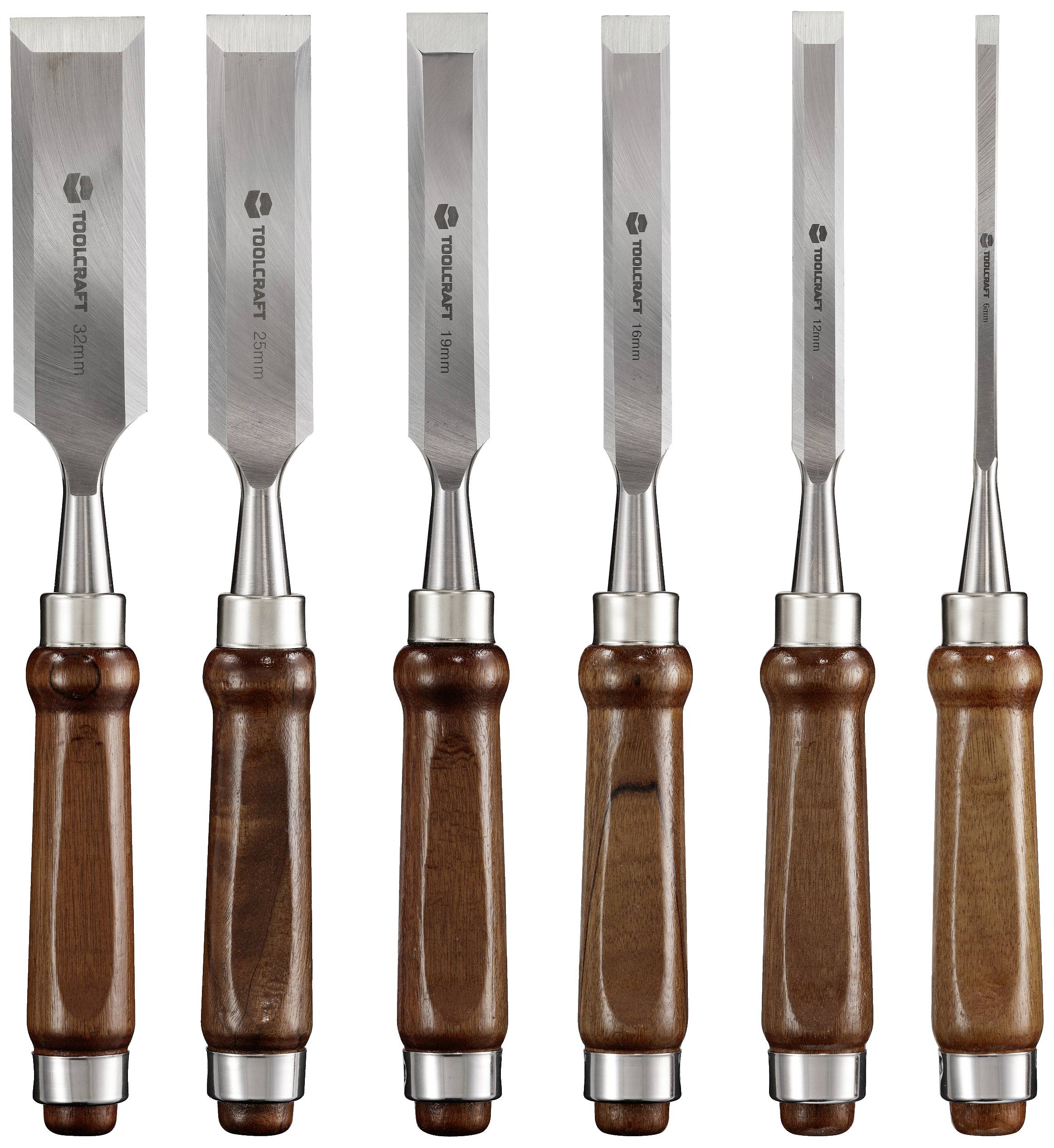 TOOLCRAFT TO-7873785 Dłuto do drewna, 6 szt., zestaw - obrazek 1