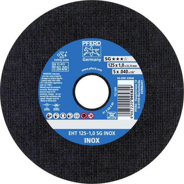 Tarcza tnąca prosta PFERD TOOLS EHT 125-1,0 SG INOX 61341116 125 mm 25 szt.