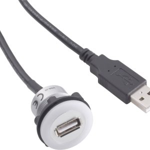 TRU COMPONENTS USB-05 Gniazdo USB 2.0 do zabudowy złącze żeńskie do wbudowania Złącze żeńskie USB typu A podświetlone, n TRU COMPONENTS USB-05 Gniazdo USB 2.0 do zabudowy złącze żeńskie do wbudowania Złącze żeńskie USB typu A podświetlone, n