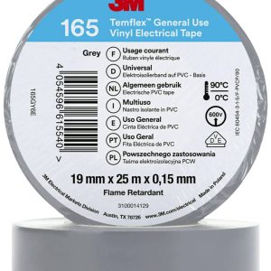 Taśma izolacyjna 3M Temflex™ 165 165GY6E Temflex™ 165 (D x S) 25 m x 19 mm 25 m 1 szt. Taśma izolacyjna 3M Temflex™ 165 165GY6E Temflex™ 165 (D x S) 25 m x 19 mm 25 m 1 szt.