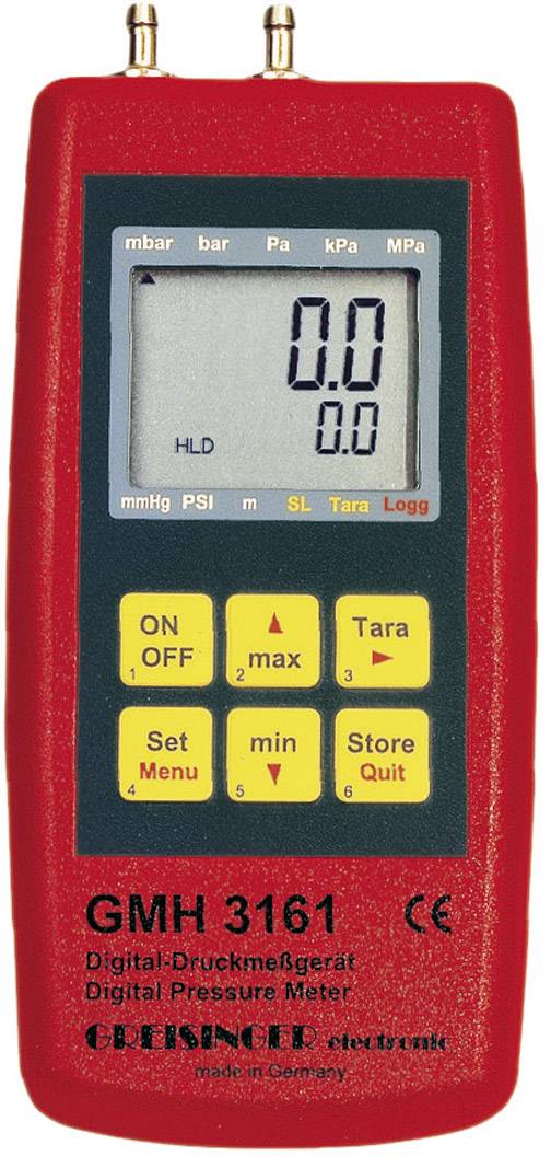 Greisinger GMH 3161-07 Manometr Kalibracja (ISO) ciśnienie powietrza, gaz nieagresywny, gaz korozyjny -0.01 - 0.350 bar - obrazek 1