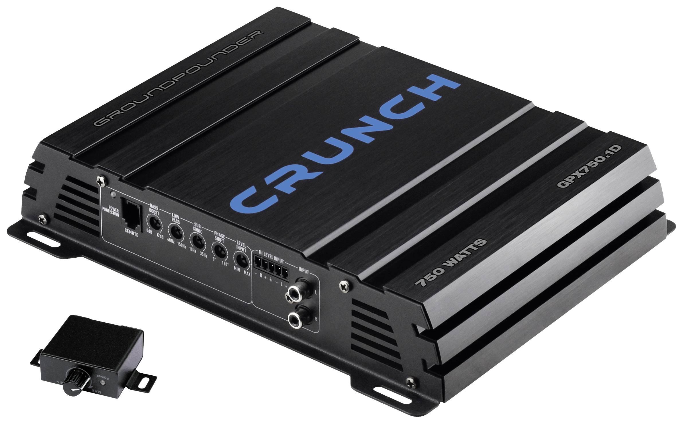 Crunch GPX750.1D Wzmacniacz cyfrowy jednokanałowy 750 W Regulacja głośności / tonów niskich / wysokich Pasuje do (Marka - obrazek 1