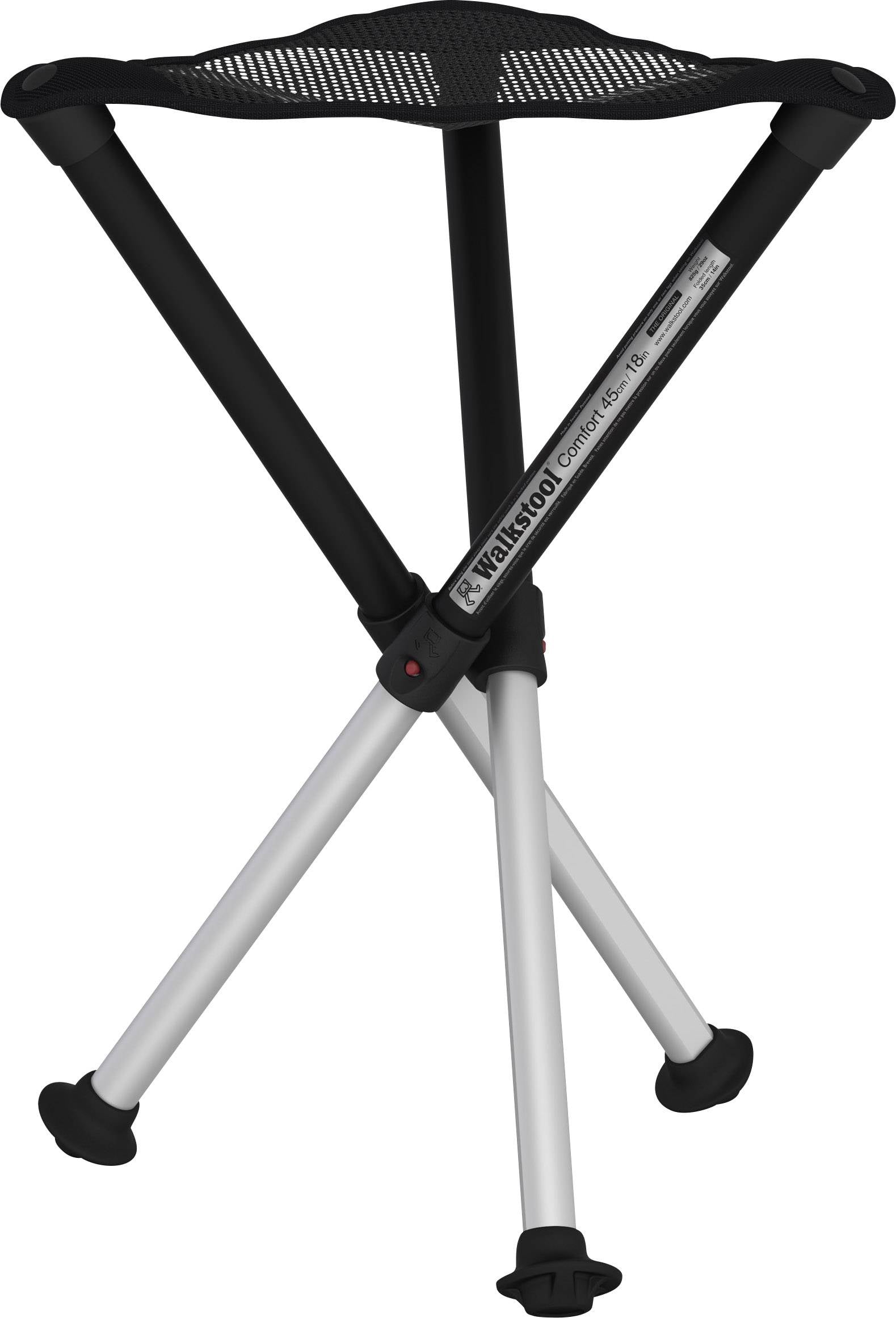 Krzesło składane Walkstool ComfortL, Comfort L, czarny, srebrny - obrazek 1