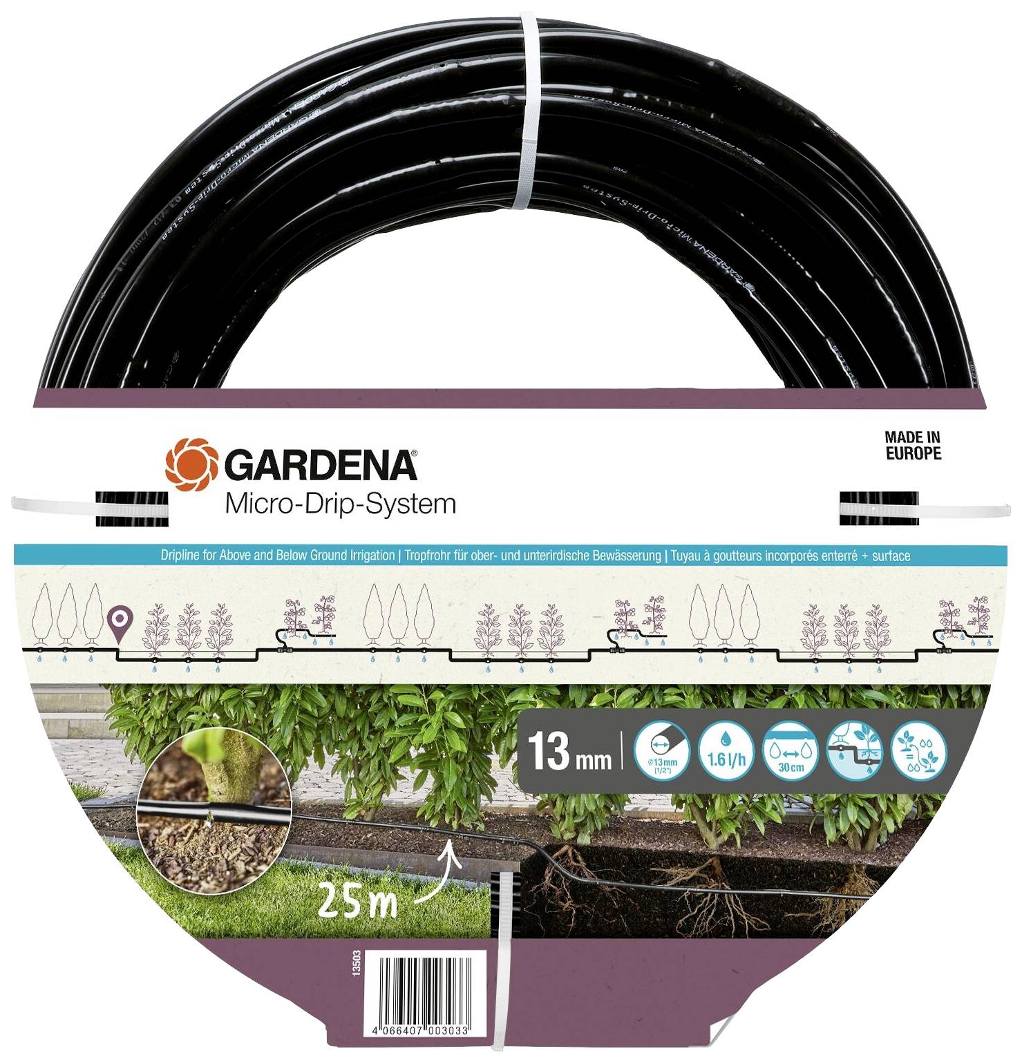 GARDENA Micro-Drip-System 13503-20 Rura nawadniająca 13 mm (1/2") Ø - obrazek 1