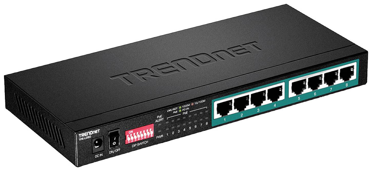 TrendNet TPE-LG80 TPE-LG80 Switch sieciowy 10 / 100 / 1000 MBit/s funkcja PoE - obrazek 1