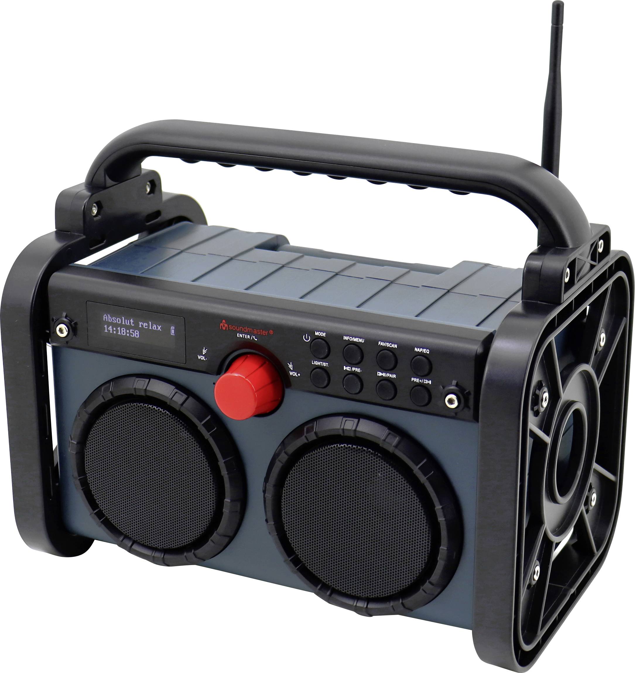 Radio na budowę soundmaster DAB85BL DAB+, fale metrowe (VHF) niebieski, czarny - obrazek 1