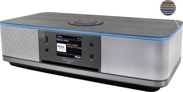 Radio internetowe z odtwarzaczem CD soundmaster ICD2023SW Internet, DAB+, fale metrowe (VHF) obsługa Spotify czarny