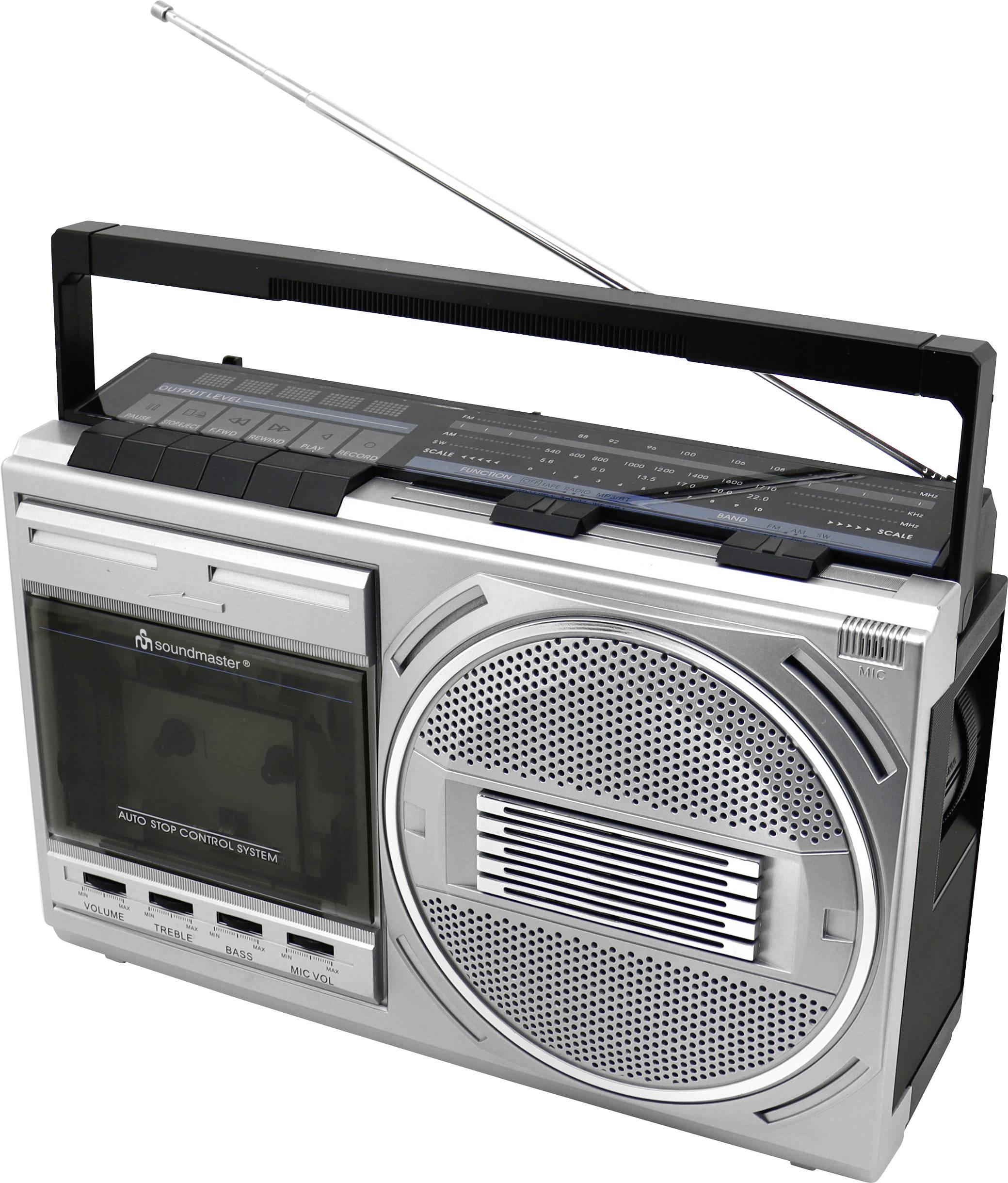 Radiomagnetofon soundmaster FM, fale średnie (MF) czarny, srebrny - obrazek 1