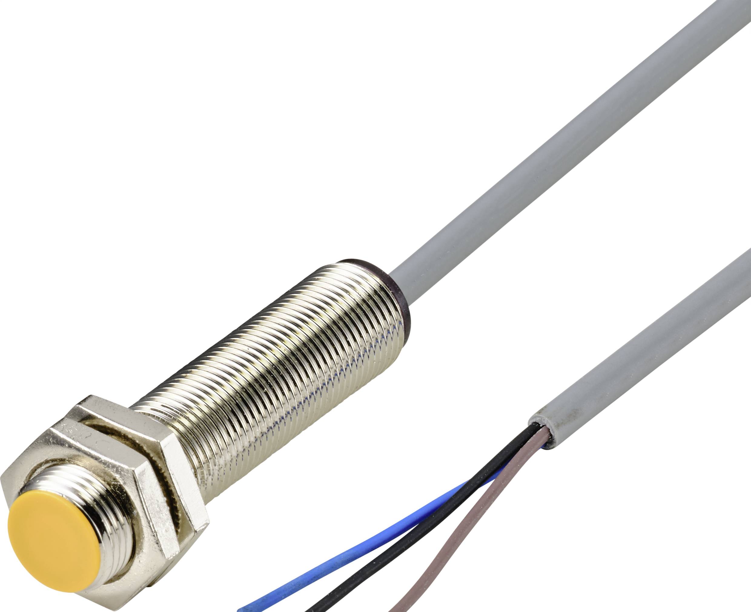 TRU COMPONENTS Czujnik zbliżeniowy indukcyjny M12 podtynkowy PNP TC-9393032 - obrazek 1