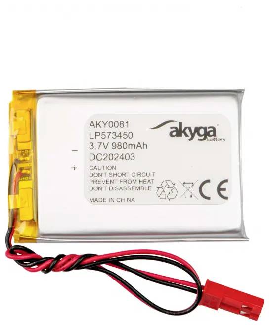Pakiet akumulatorów Akumulator specjalny, LiPo Akyga LP573450, 3.7 V, 980 mAh - obrazek 1