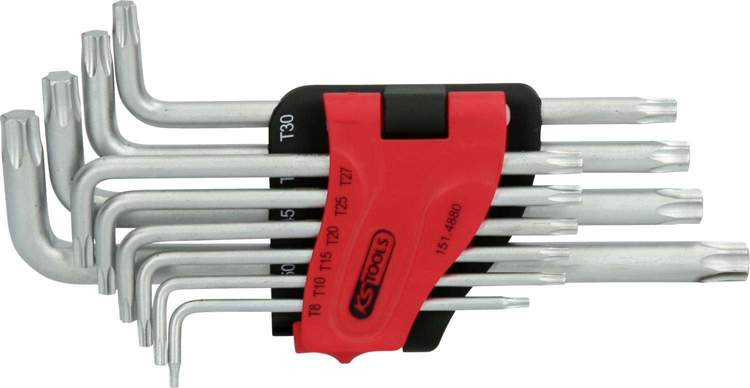 KS Tools 151.4880 TX Zestaw kluczy trzpieniowych T 8, T 10, T 15, T 20, T 25, T 27, T 30, T 40, T 45, T 50 10 szt. - obrazek 1