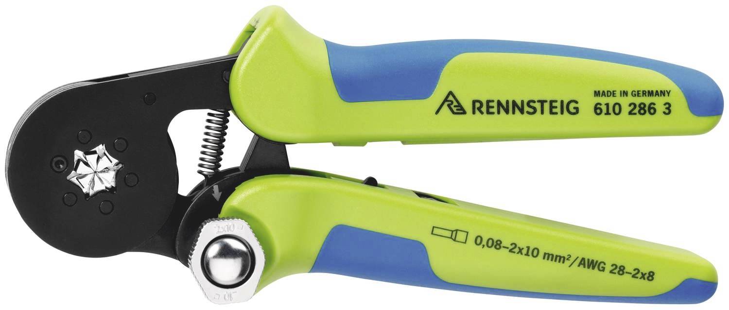 Zaciskarka Rennsteig Werkzeuge Crimpzange 180mm 0,08-2x10mm² für 6kant-Crimpprofil 610 286 3, 0.08 do 16 mm² - obrazek 1