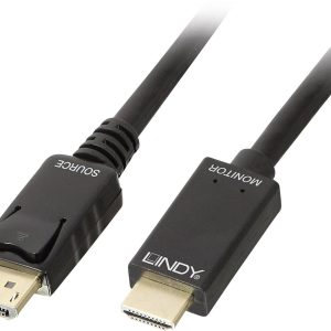 LINDY DisplayPort / HDMI adapter Złącze DisplayPort, Wtyczka HDMI-A 2.00 m czarny 36922 Kabel DisplayPort LINDY DisplayPort / HDMI adapter Złącze DisplayPort, Wtyczka HDMI-A 2.00 m czarny 36922 Kabel DisplayPort