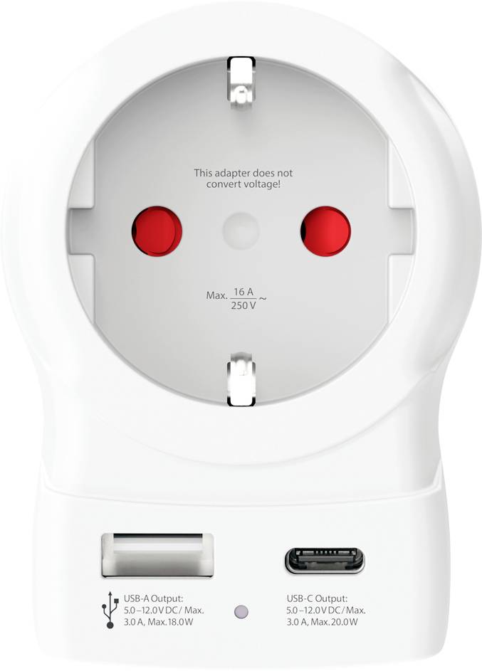 Adapter podróżny Skross 1.500283-E SKROSS - Länderstecker Europe to UK USB AC20PD weiß - obrazek 1