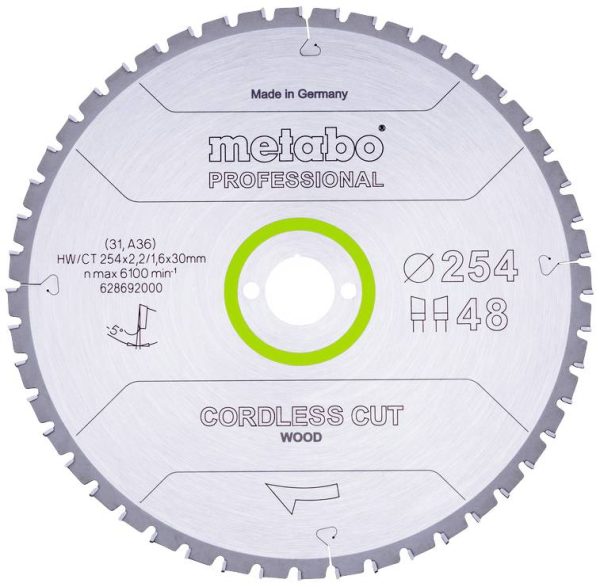 Tarcza tnąca Metabo 254 x 30 mm 1 szt.
