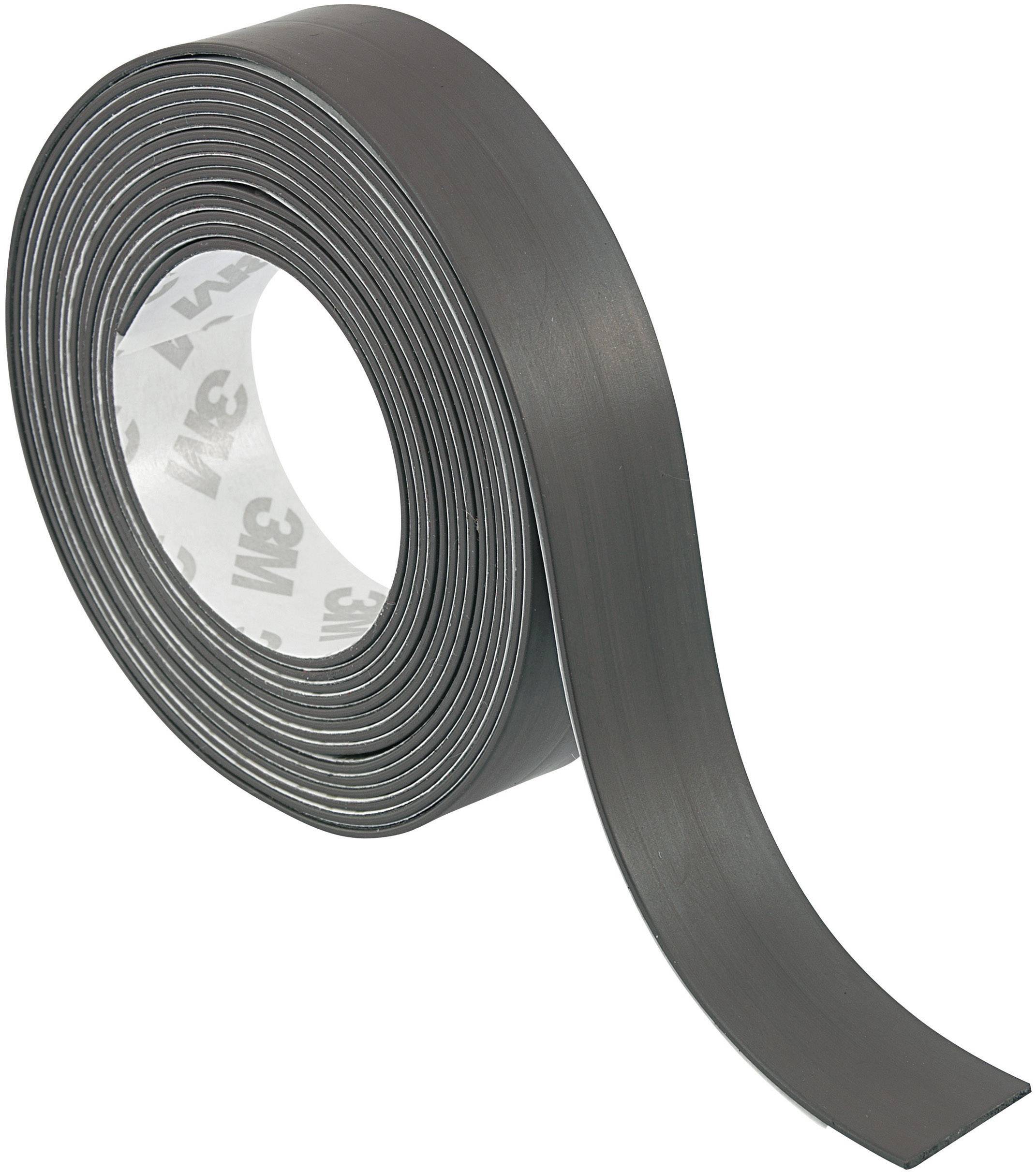 TRU COMPONENTS S513-320 Taśma magnetyczna czarny (D x S) 3 m x 20 mm 1 szt. - obrazek 1