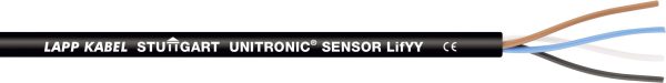 LAPP 7038899/100 Przewód czujnikowy UNITRONIC® SENSOR LifYY 4 x 0.25 mm² czarny 100 m