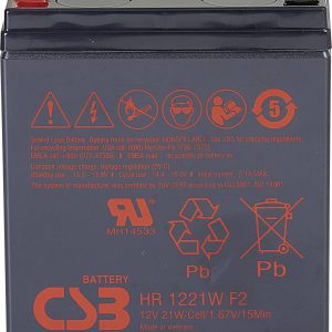 Akumulator ołowiowy CSB Battery HR 1221W high-rate HR1221WF2, AGM, 12 V, 5 Ah Akumulator ołowiowy CSB Battery HR 1221W high-rate HR1221WF2, AGM, 12 V, 5 Ah