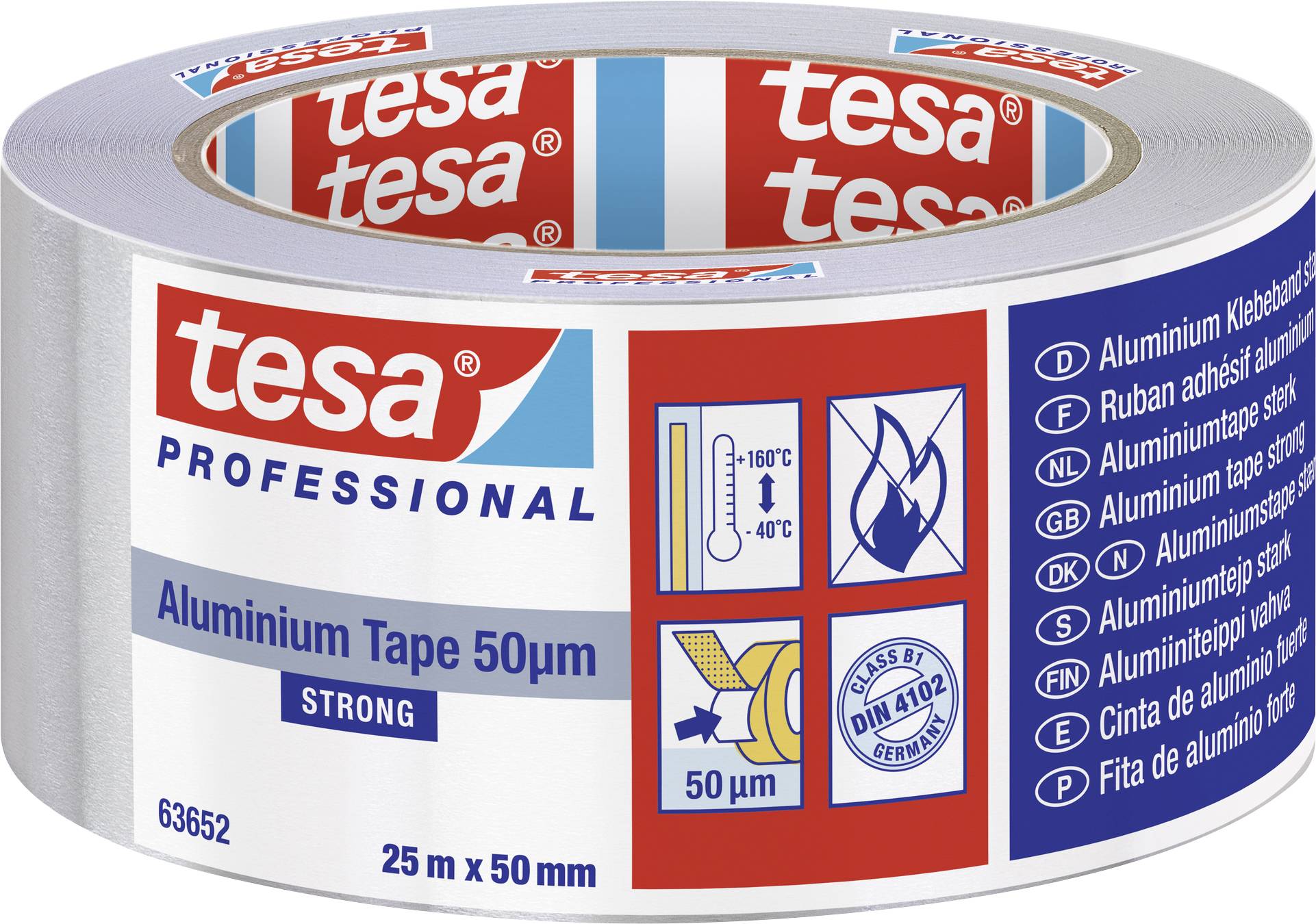 Taśma aluminiowa tesa 63652-00001-00 STRONG (D x S) 25 m x 50 mm 25 m 1 szt. - obrazek 1