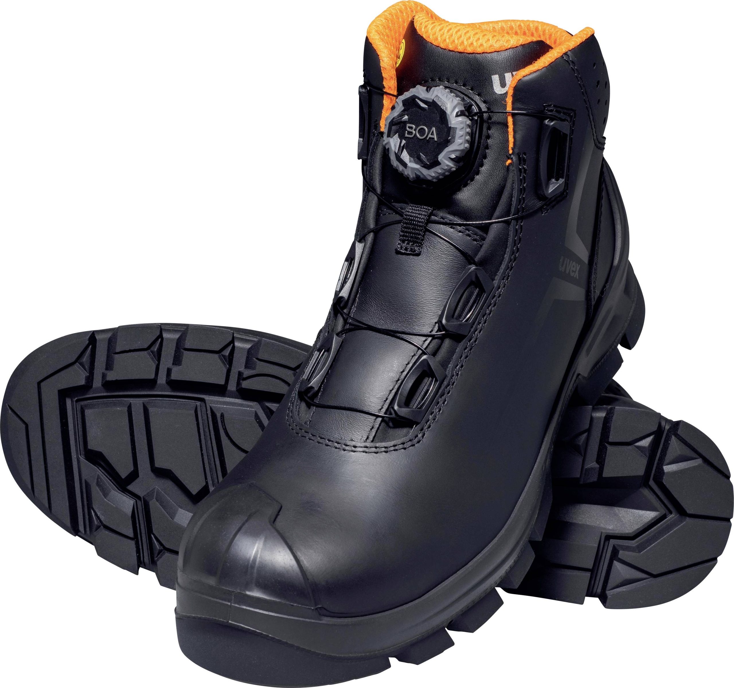 uvex 2 MACSOLE BOA 6532242 Buty ochronne S3 Rozmiar buta (EU): 42 czarny, pomarańczowy 1 par(a) - obrazek 1