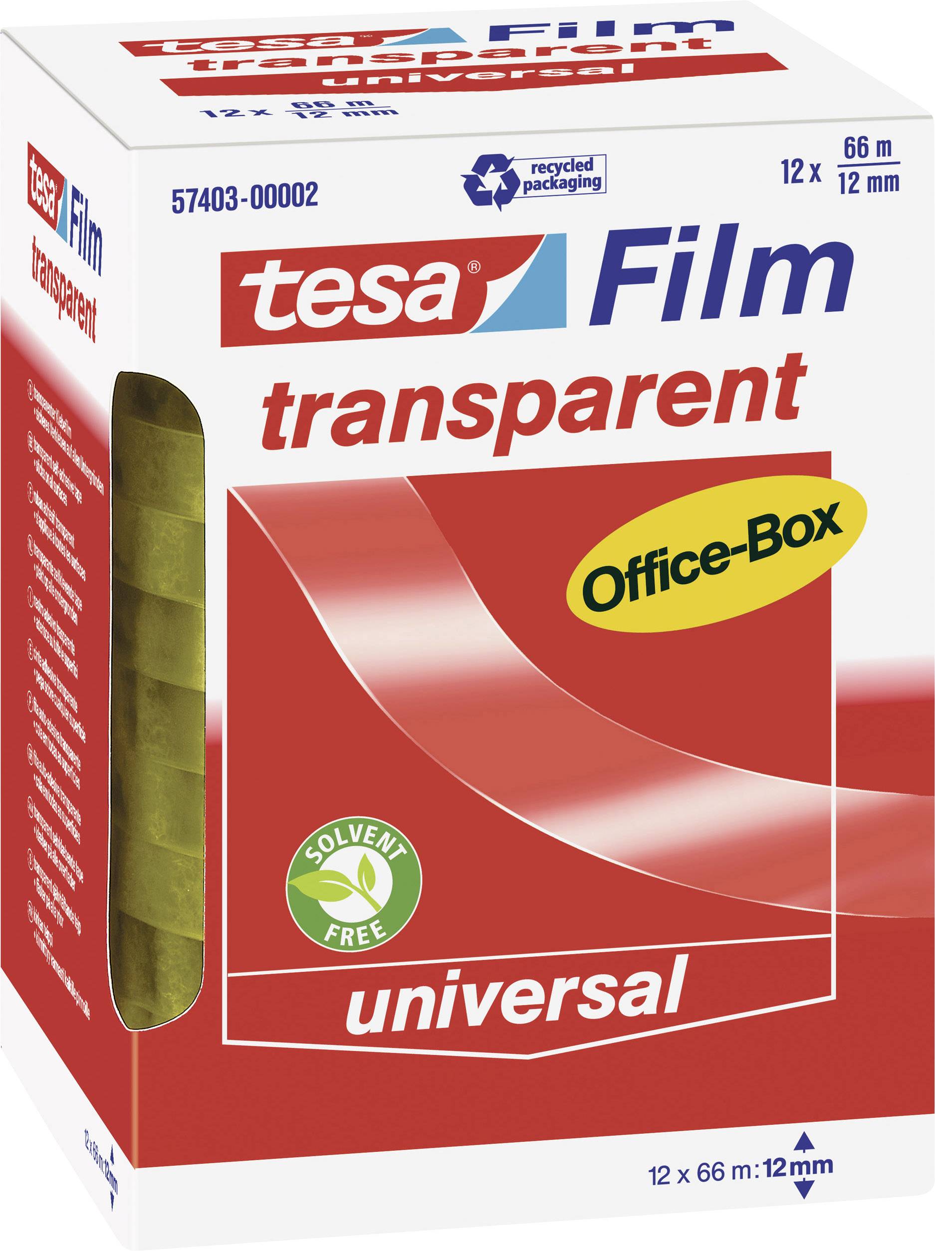 Taśma samoprzylepna tesa 57403-00002-01 OFFICE-BOX (D x S) 66 m x 12 mm 66 m 12 szt. - obrazek 1