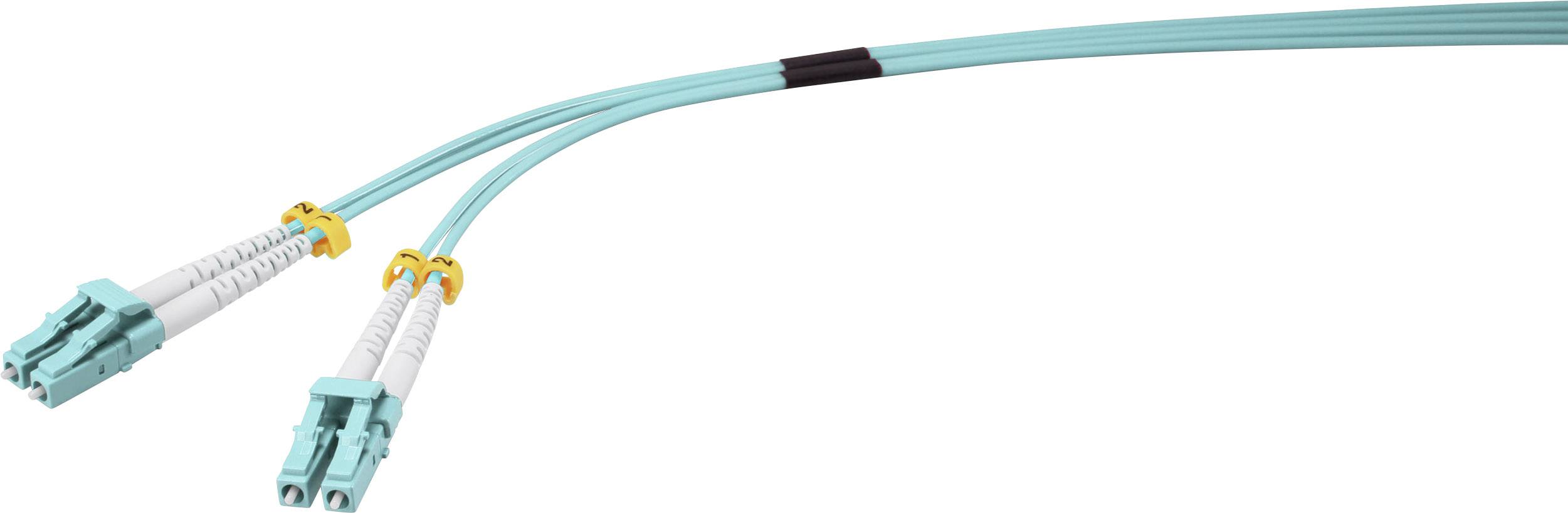 Renkforce RF-5044054 światłowodowe do światłowodów kabel 2.00 m wodny niebieski [1x złącze męskie LC - 1x złącze męskie - obrazek 1