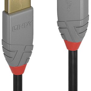 LINDY Kabel USB USB 3.2 Gen1 Złącze męskie USB-A, Złącze męskie USB-A 5.00 m czarny, szary konstrukcja okrągła, styki po LINDY Kabel USB USB 3.2 Gen1 Złącze męskie USB-A, Złącze męskie USB-A 5.00 m czarny, szary konstrukcja okrągła, styki po