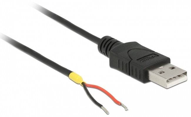 Delock Kabel USB USB 2.0 Złącze męskie USB-A, otwarte końcówki kabla 1.50 m czarny 85664 - obrazek 1