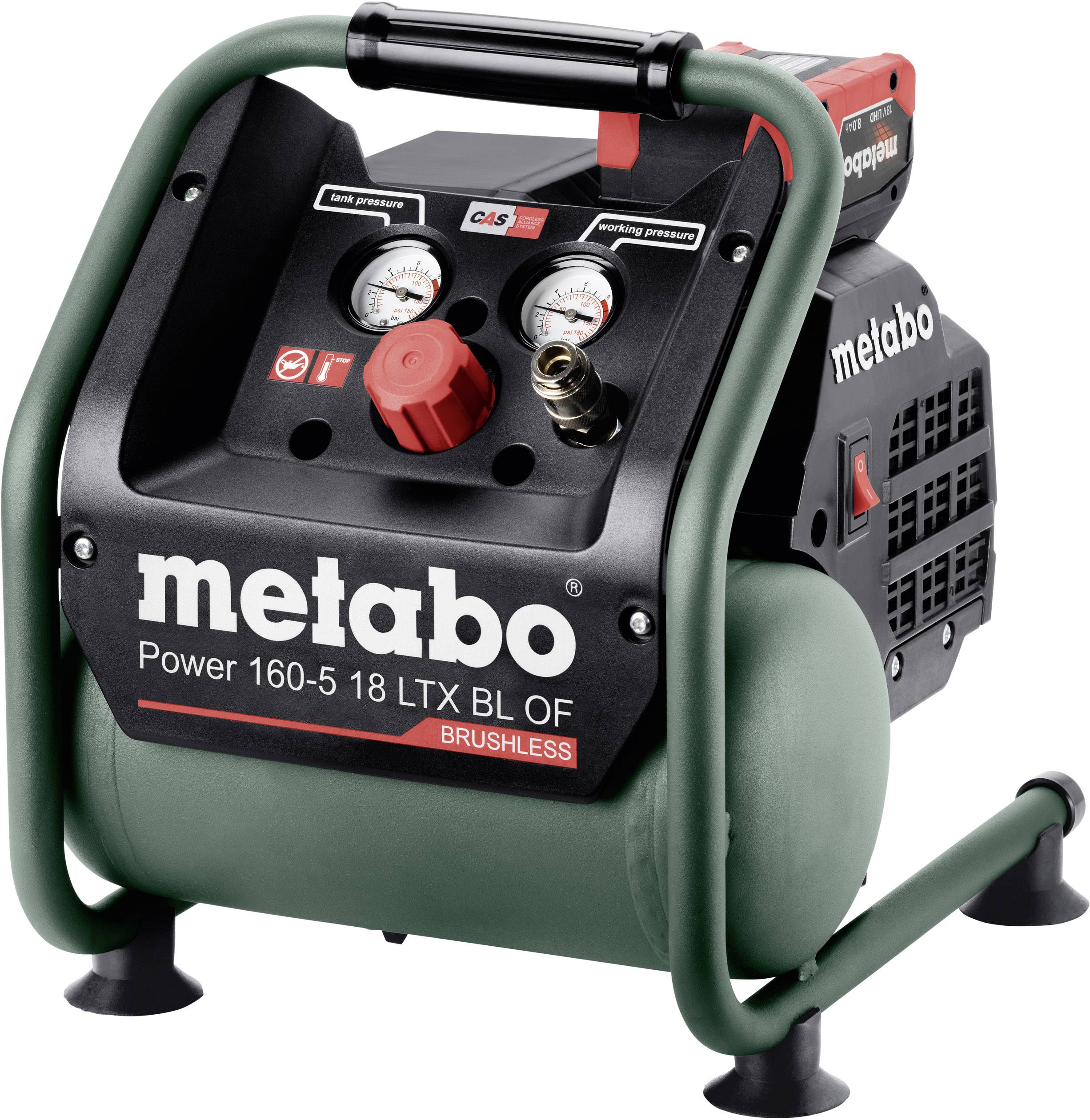 Kompresor sprężonego powietrza, akumulatorowy Metabo Power 160-5 18 LTX BL OF 8 bar - obrazek 1