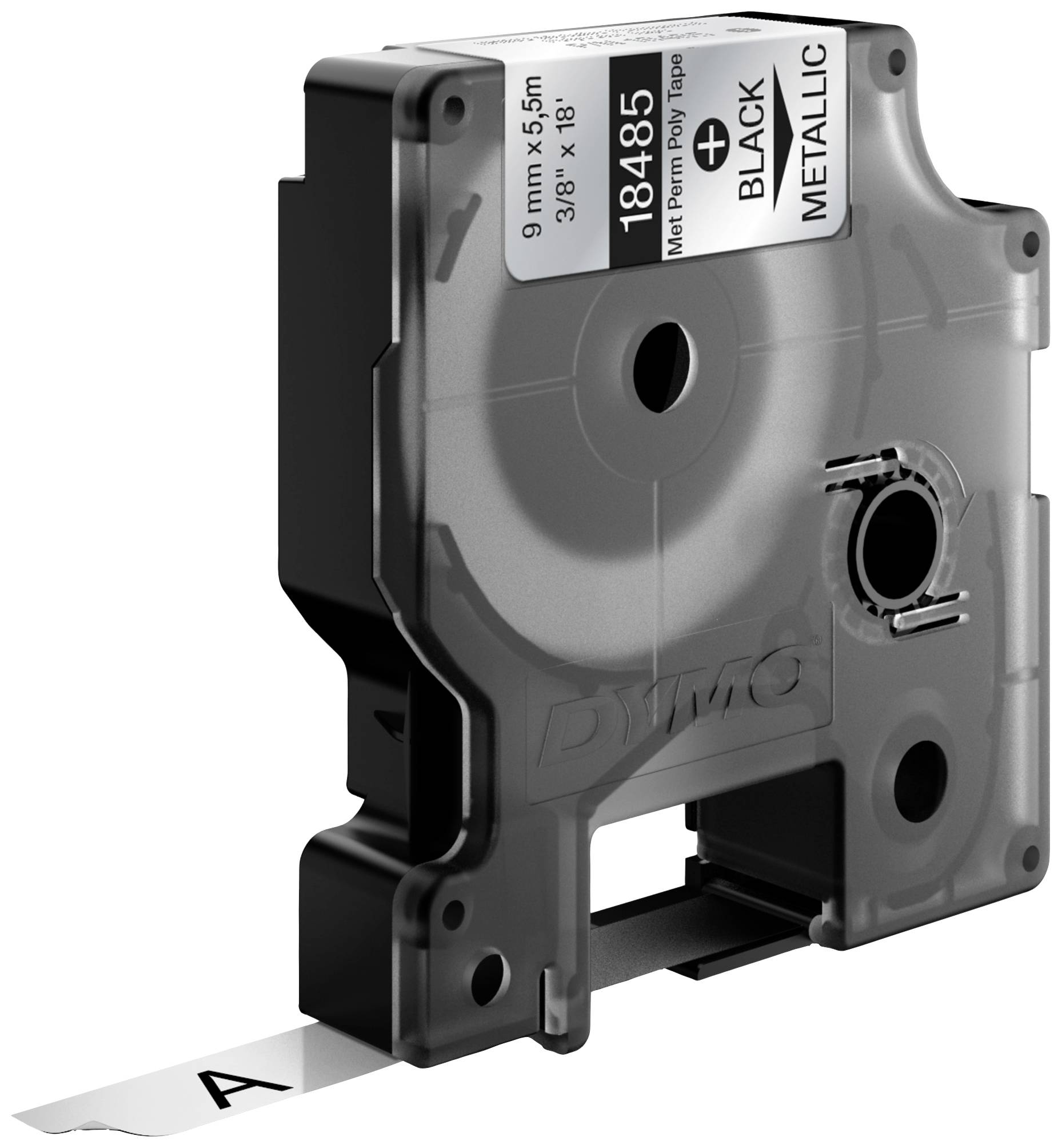 DYMO S0718170 Taśma do nadruku poliester Kolor taśmy: metaliczny Kolor nadruku: czarny 9 mm 5.5 m - obrazek 1