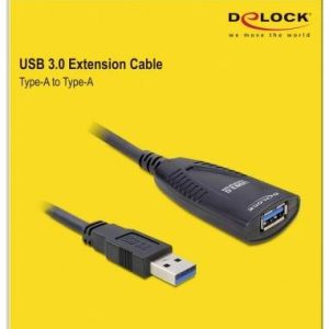 Delock Kabel USB USB 3.0 Złącze męskie USB-A, Złącze żeńskie USB-A, DC jack 3.5 mm 5.00 m wielobarwny 83089 Delock Kabel USB USB 3.0 Złącze męskie USB-A, Złącze żeńskie USB-A, DC jack 3.5 mm 5.00 m wielobarwny 83089