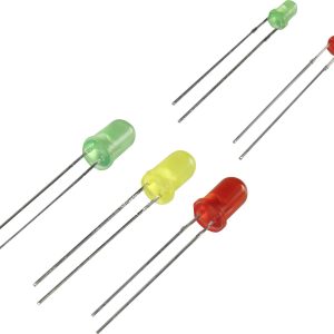 Asortyment diod LED zielony , , czerwony, , żółty, okrągłe 3 mm,, 5 mm