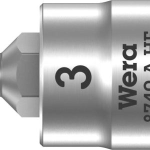 Nasadka 1/4″ (6,3 mm) Wera 8740 A 05003332001 wewnętrzny sześciokąt 3 mm 3 mm Nasadka 1/4″ (6,3 mm) Wera 8740 A 05003332001 wewnętrzny sześciokąt 3 mm 3 mm