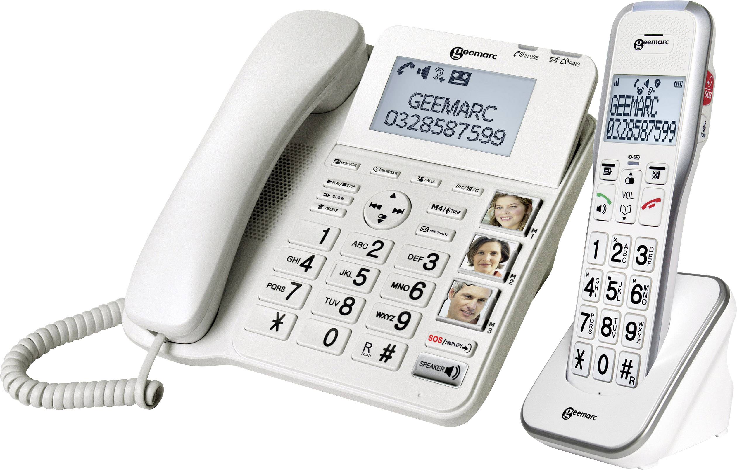 Telefon przewodowy dla seniorów Geemarc AMPLIDECT 595 COMBI - obrazek 1