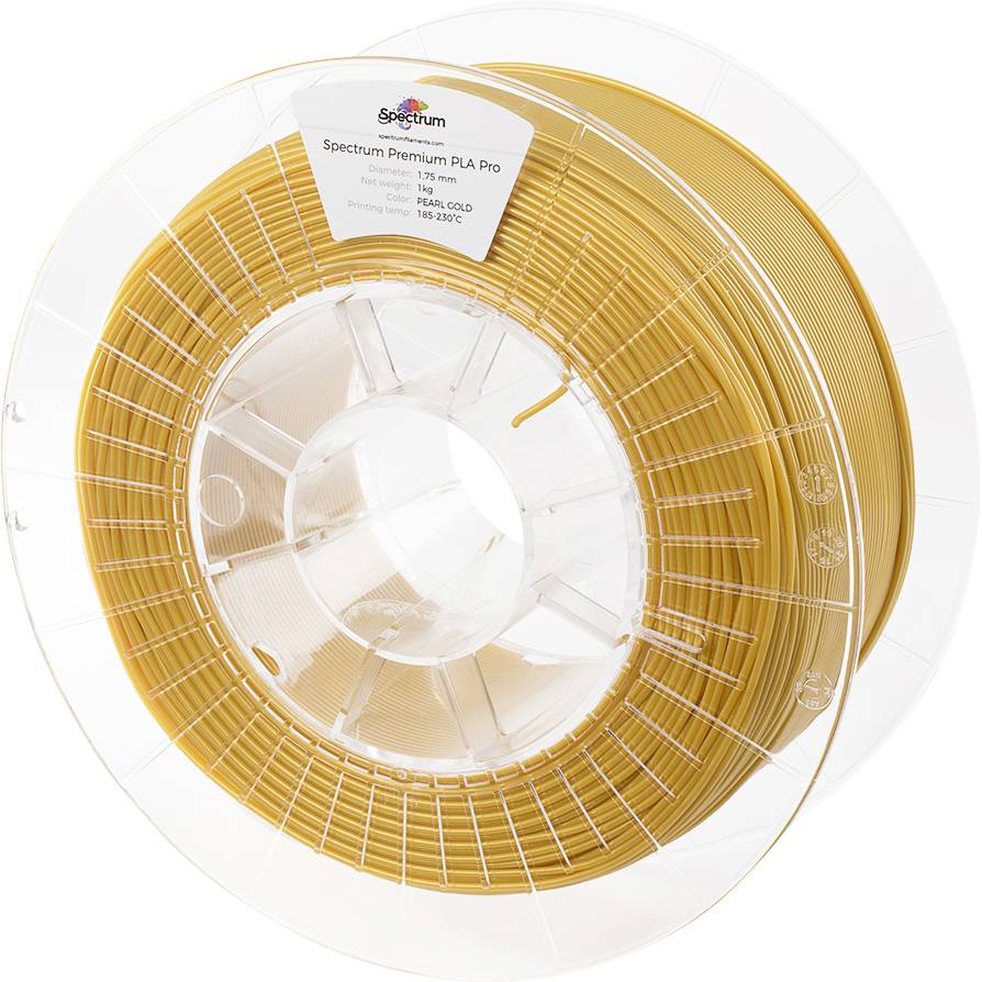 Filament do drukarek 3D PLA Pro Spectrum Filaments 80110, Średnica filamentu: 1.75 mm, 1000 g, perłowe złoto, złoty - obrazek 1