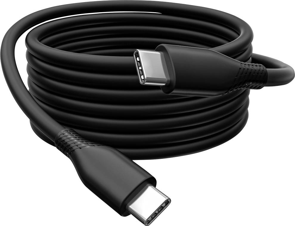 Digitus USB-C Kabel USB 2.0 Złącze męskie USB-C® 1.00 m czarny (matowy) Doskonałe właściwości starzenia, konstrukcja ela - obrazek 1