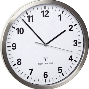 TFA Dostmann 60.3523.02 Sterowany radiowo Zegar ścienny 30.5 cm x 43 mm stali szlachetnej cicha praca mechanizmu, funkcj TFA Dostmann 60.3523.02 Sterowany radiowo Zegar ścienny 30.5 cm x 43 mm stali szlachetnej cicha praca mechanizmu, funkcj