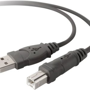 Belkin Kabel USB USB 2.0 Złącze męskie USB-A, Złącze męskie USB-B 3.00 m szary F3U133b10 Belkin Kabel USB USB 2.0 Złącze męskie USB-A, Złącze męskie USB-B 3.00 m szary F3U133b10
