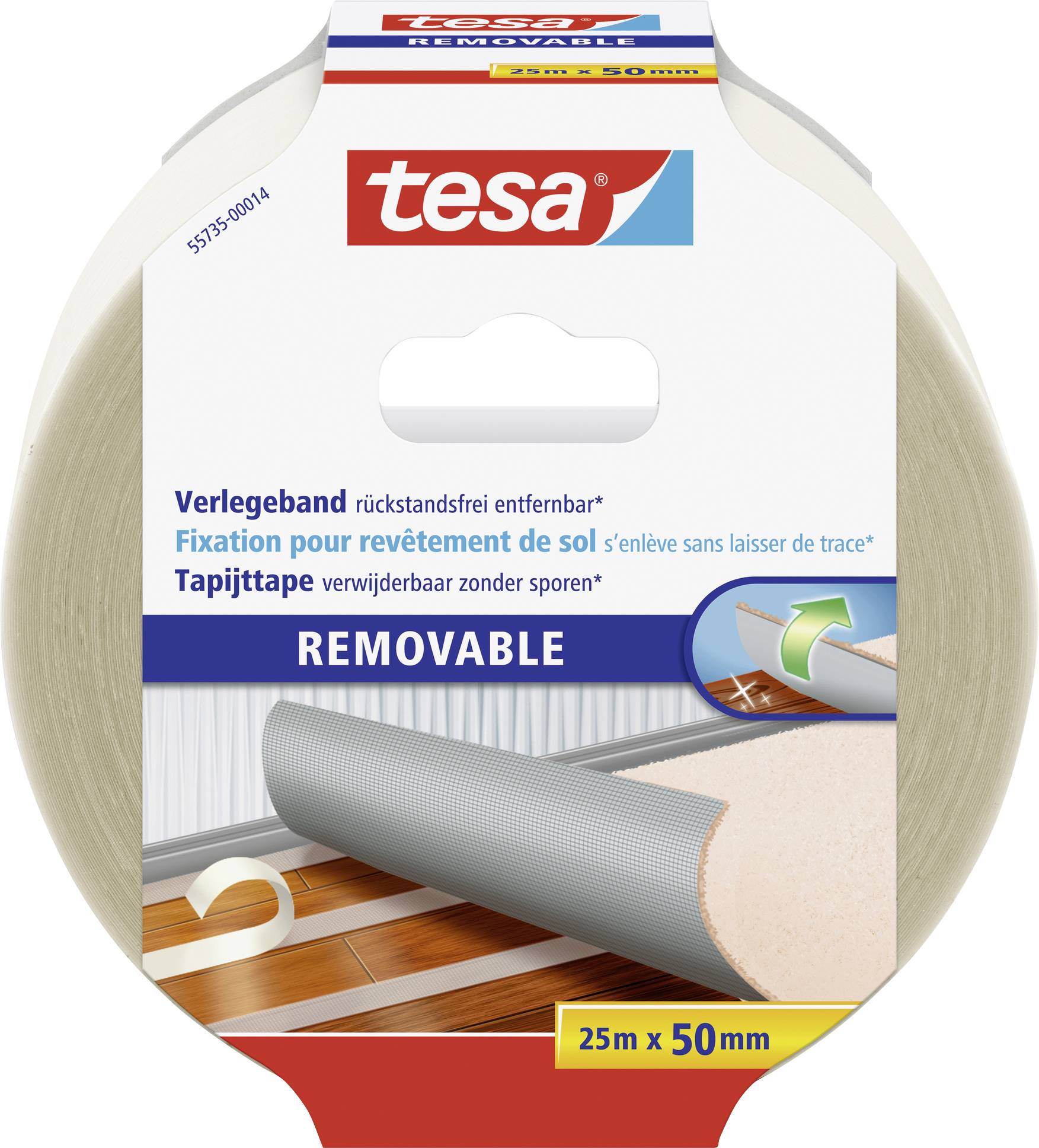Taśma do wykladzin tesa 55735-00014-11 REMOVABLE (D x S) 25 m x 50 mm 25 m 1 szt. - obrazek 1
