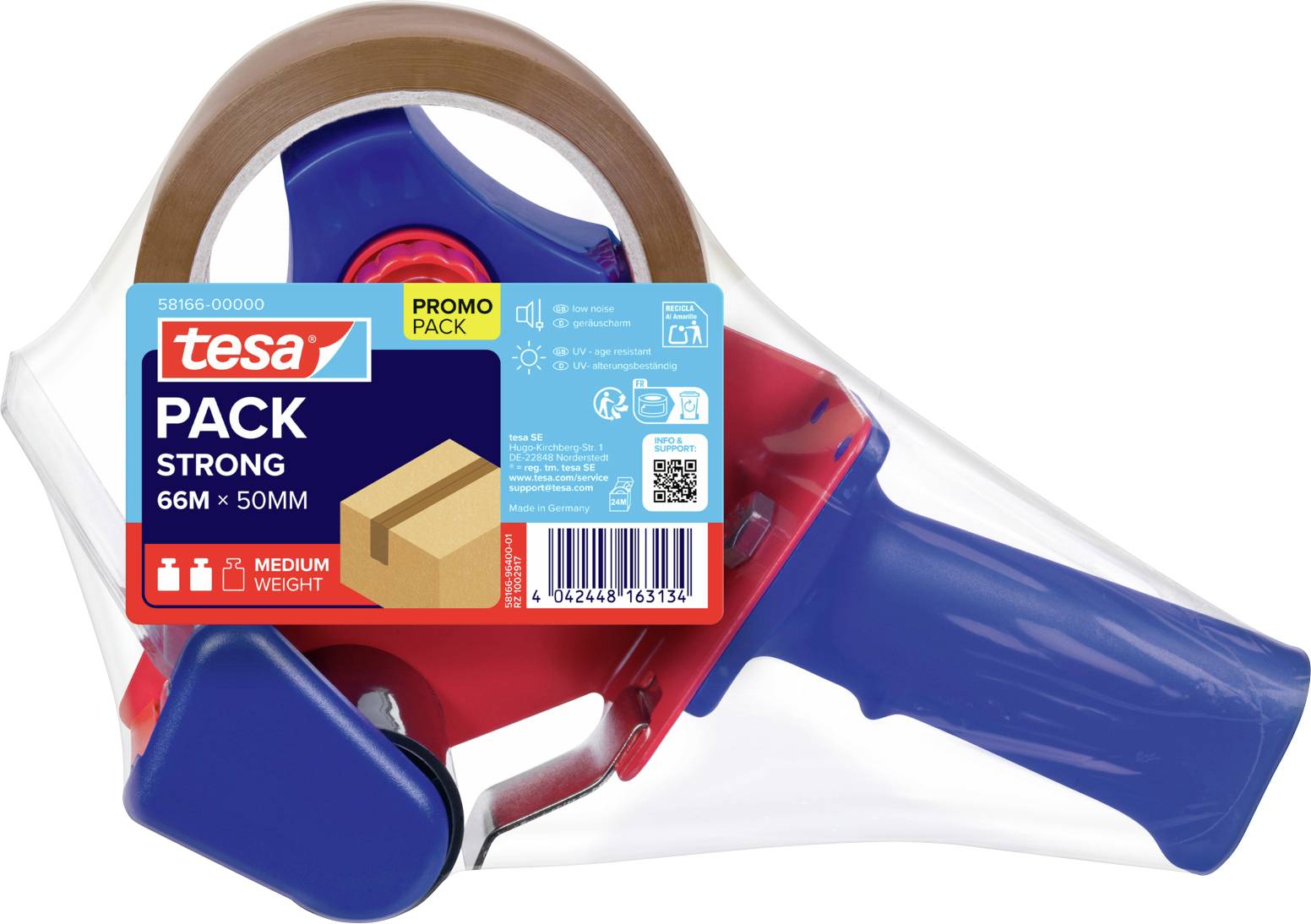 Dozownik taśmy tesa tesapack® 58166-00000-00 (D x S) 66 m x 50 mm 66 m 1 szt. - obrazek 1