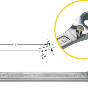Hazet 606-10 606 Klucz płasko oczkowy z grzechotką Rozmiar klucza (metryczny) (tylko do tytułu) 10 mm