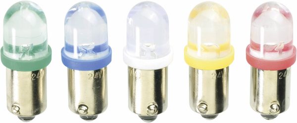 Żarówka LED 10×28 mm, 24 V AC/DC, BA9S, biała