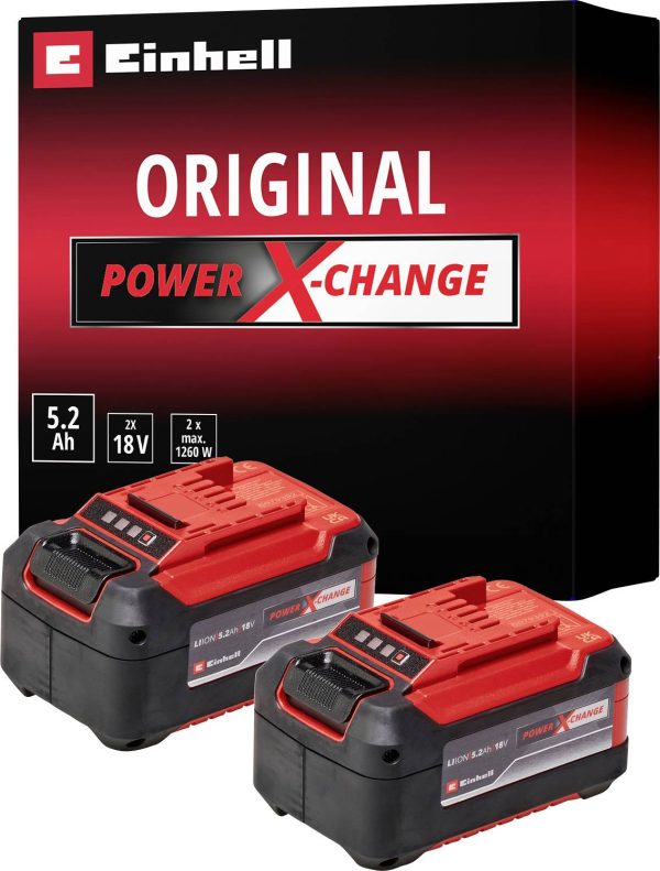 Einhell 4511526 Power X-Change Akku 2x 18V 5,2Ah PXC-Twinpack Akumulator do elektronarzędzi 18 V 5.2 Ah Li-Ion