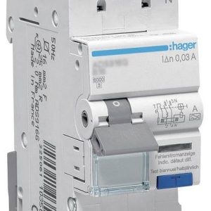 Wyłącznik różnicowoprądowy/automatyczny Hager ADS916D 2 styki 16 A 0.03 A 240 V