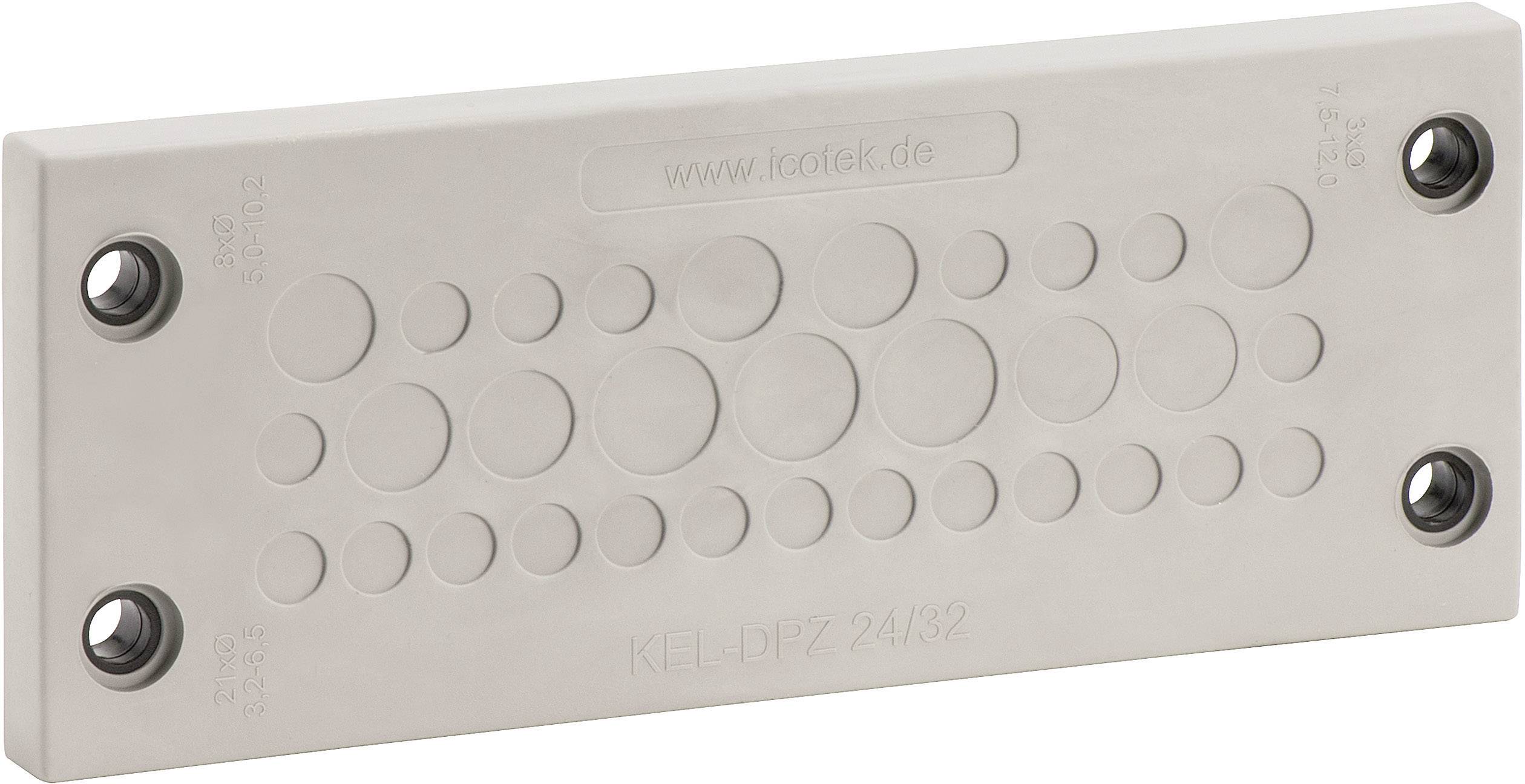 Przepust kablowy Icotek, KEL-DPZ 24/25, 43710, (D x S) 147 mm x 58 mm, szary, czarny, 1 szt. - obrazek 1
