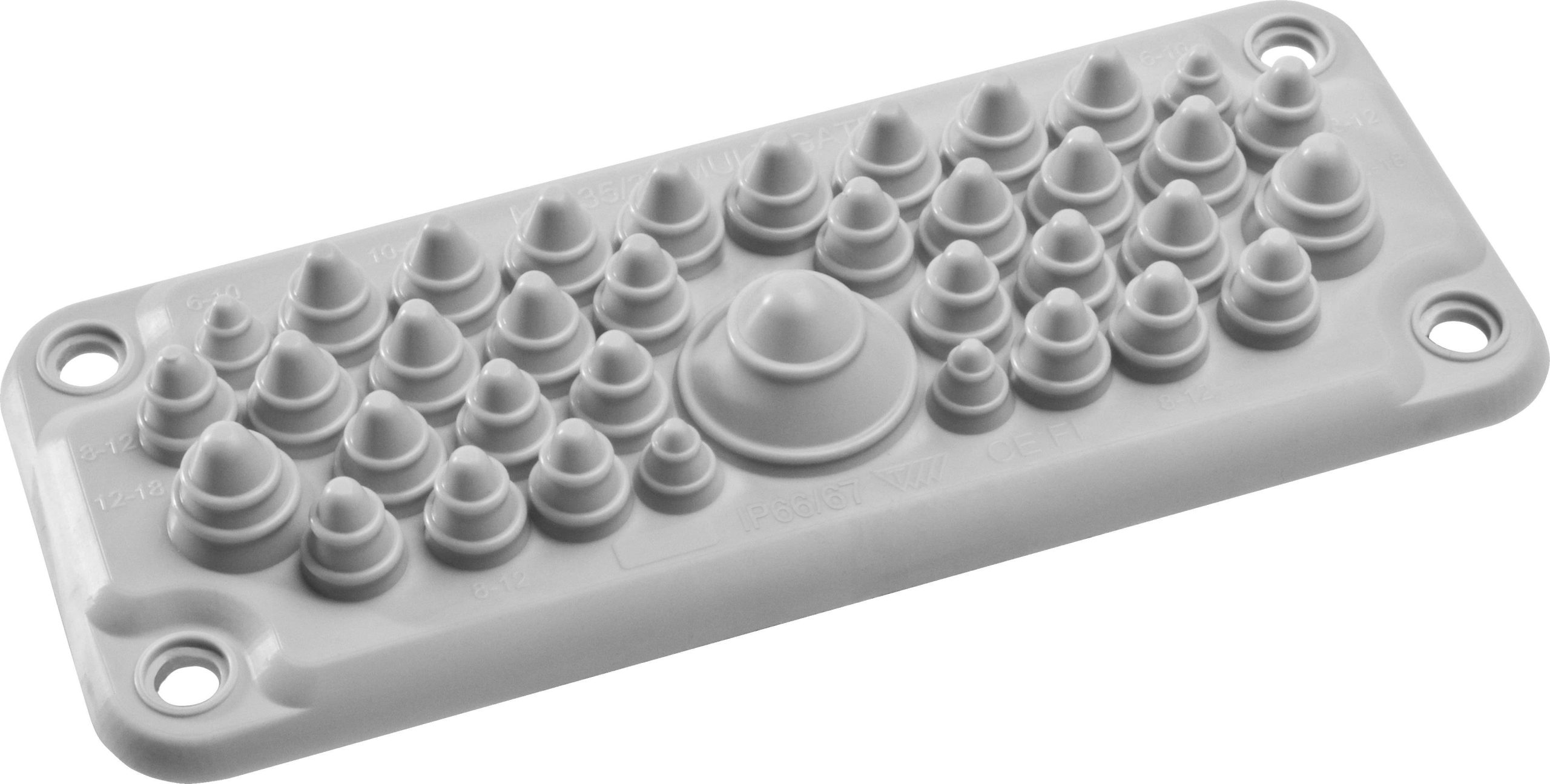 Schneider Electric NSYAECPFLT35 Przepust kablowy termoplastyczny elastomer szaro-biały (ral 7035) 1 szt. - obrazek 1