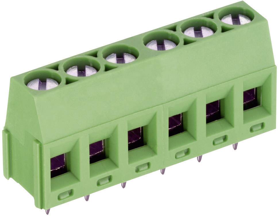Terminal śrubowy PTR - AK350 RM 5.0, 3piny, zielony - obrazek 1