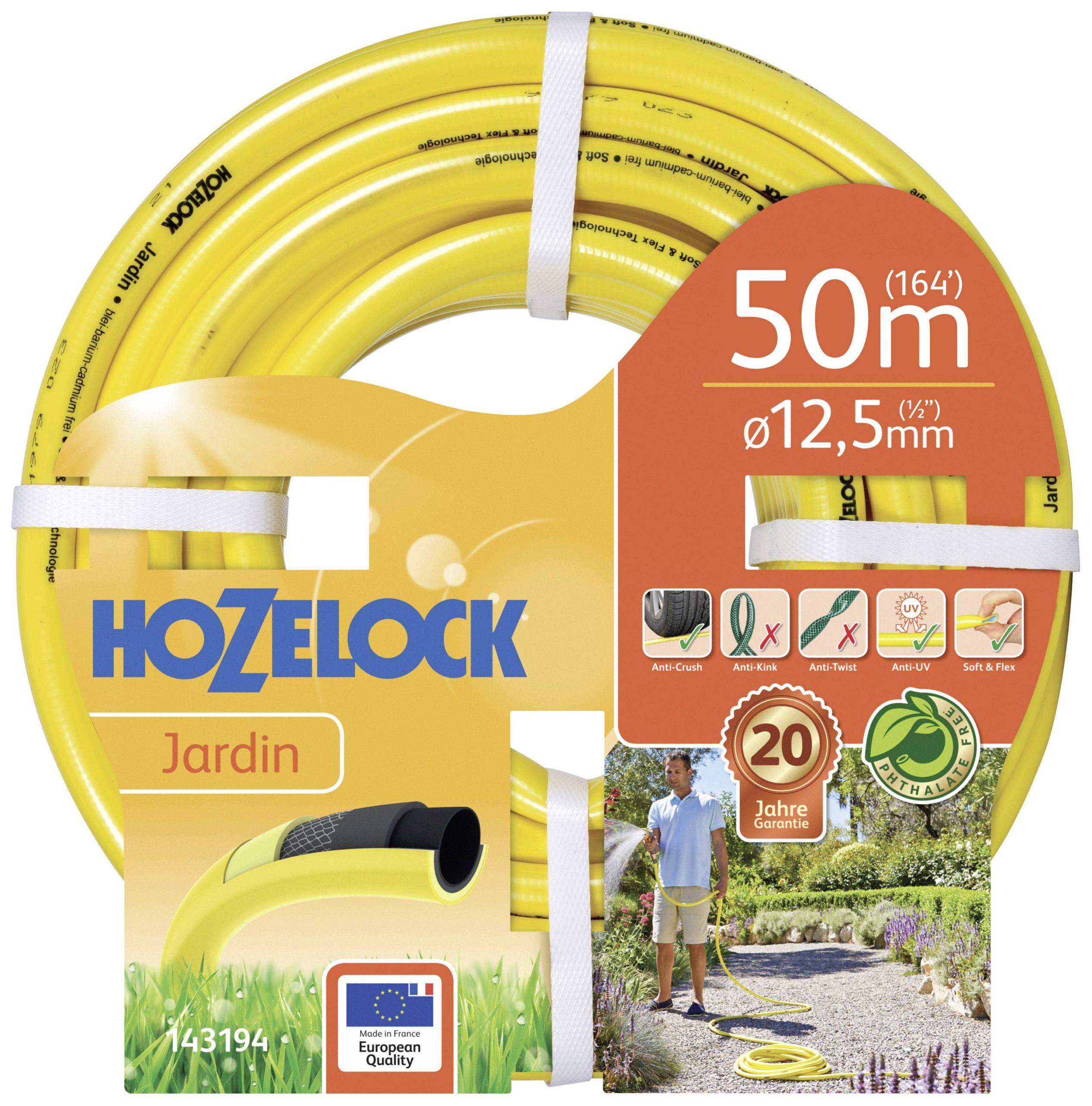 Hozelock 143179 JARDIN Wąż ogrodowy Ø wewnętrzna węża=12.5 mm 1/2 cala Produkty w metrach bieżących żółty - obrazek 1