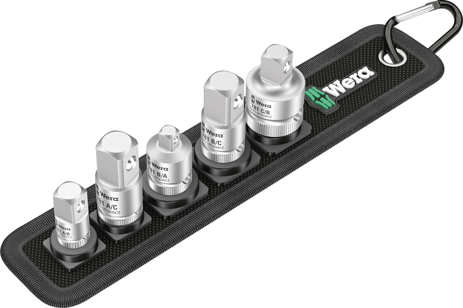 Wera 781/5 Set 1 05042680001 Zestaw nasadek trzpieniowych 1/4 cal Końcówka wkrętaka 1/4" (6,3 mm), 3/8" (10 mm) 5 części - obrazek 1